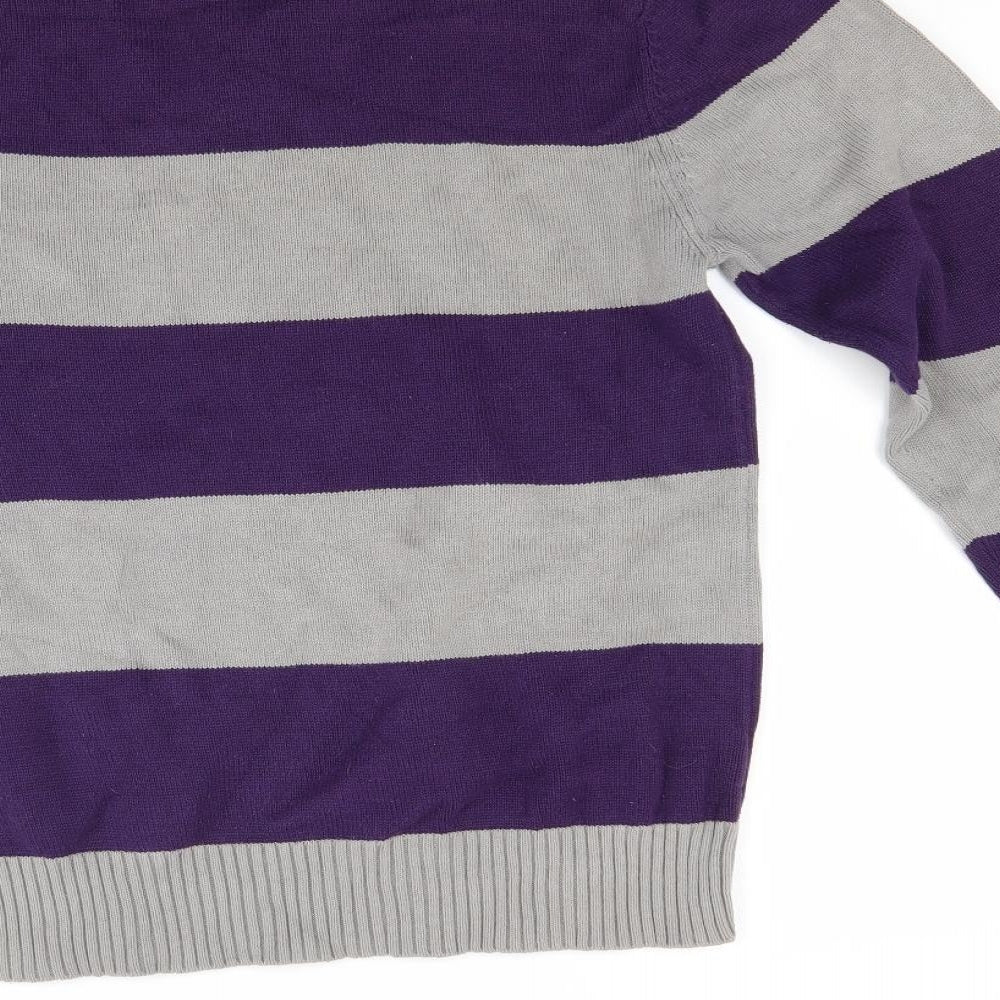 Carbow Mens Clear Striped  Pullover Jumper Size M