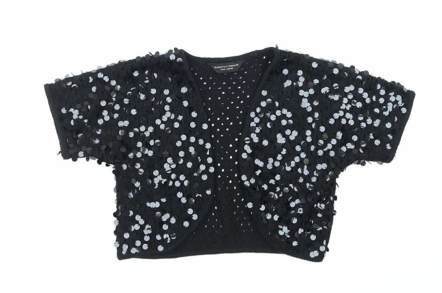 Dorothy Perkins Womens Black   Cardigan Jumper Size 14  - Sparkly