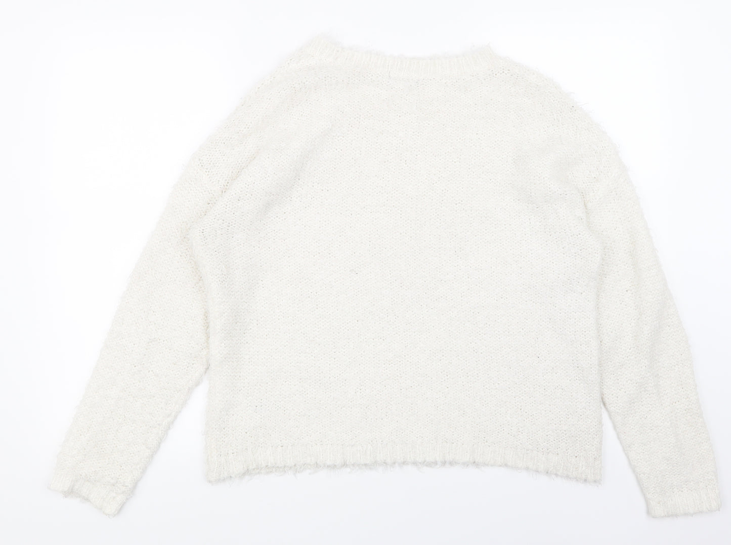 F&F Womens White   Pullover Jumper Size 12