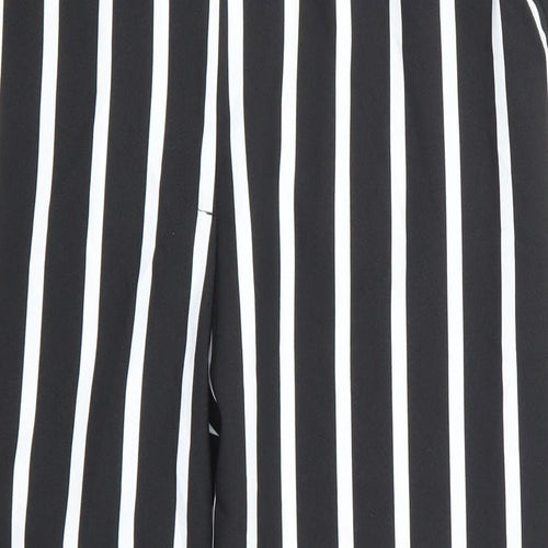 Peacocks Womens Black Striped  Trousers  Size 12