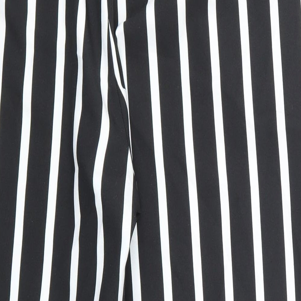 Peacocks Womens Black Striped  Trousers  Size 12