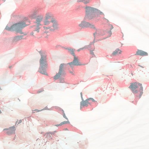 Bonmarché Womens Pink Floral  Basic T-Shirt Size 16