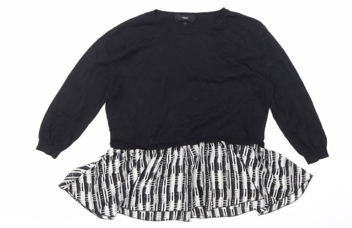 NEXT Womens Black Basic T-Shirt Size 12