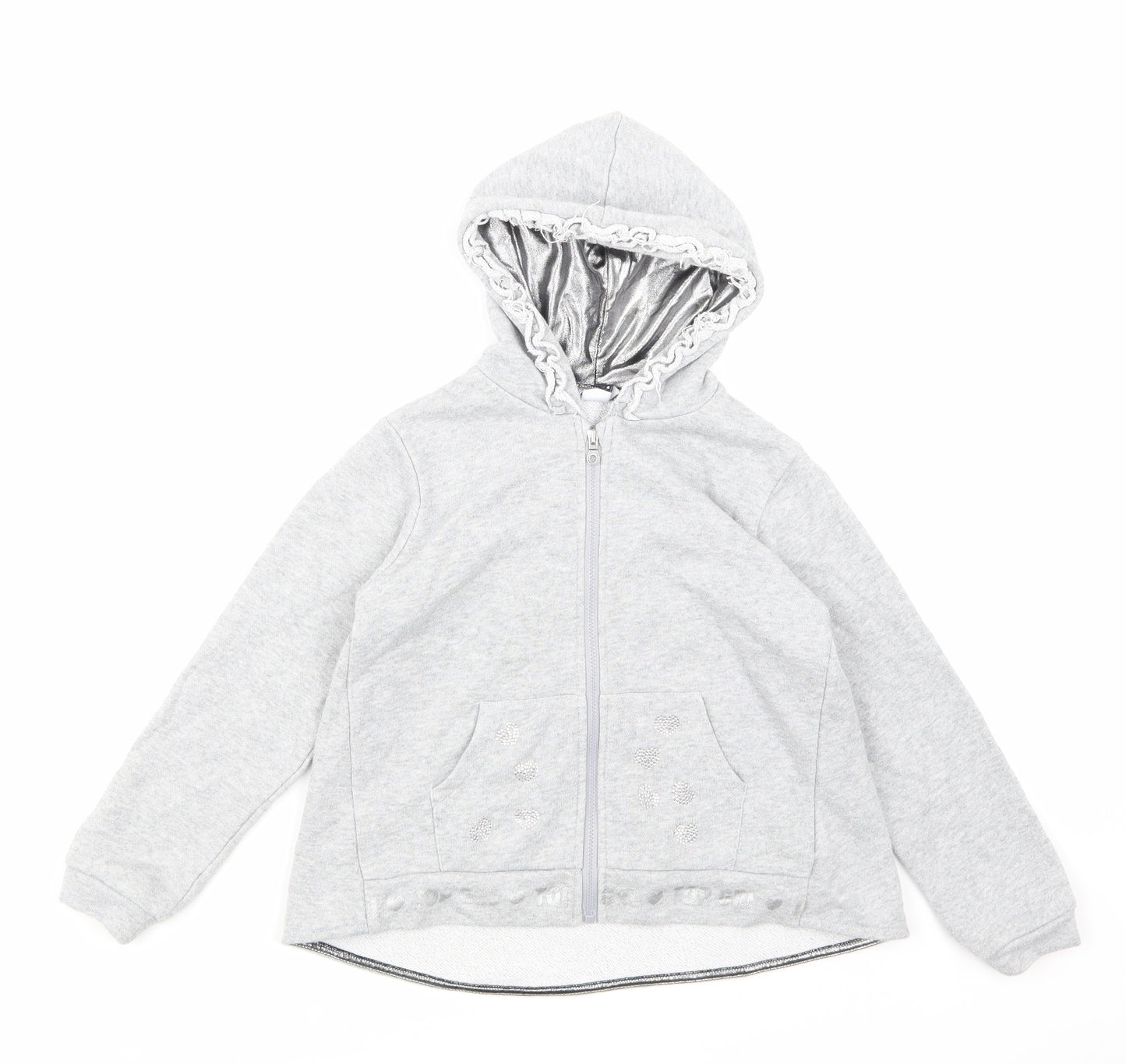 ido Girls Grey   Full Zip Hoodie Size 7 Years