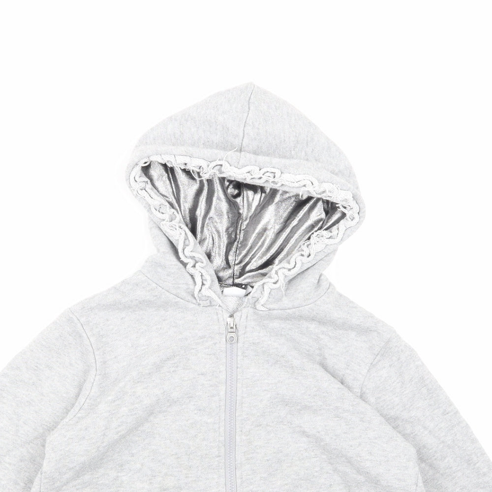 ido Girls Grey   Full Zip Hoodie Size 7 Years