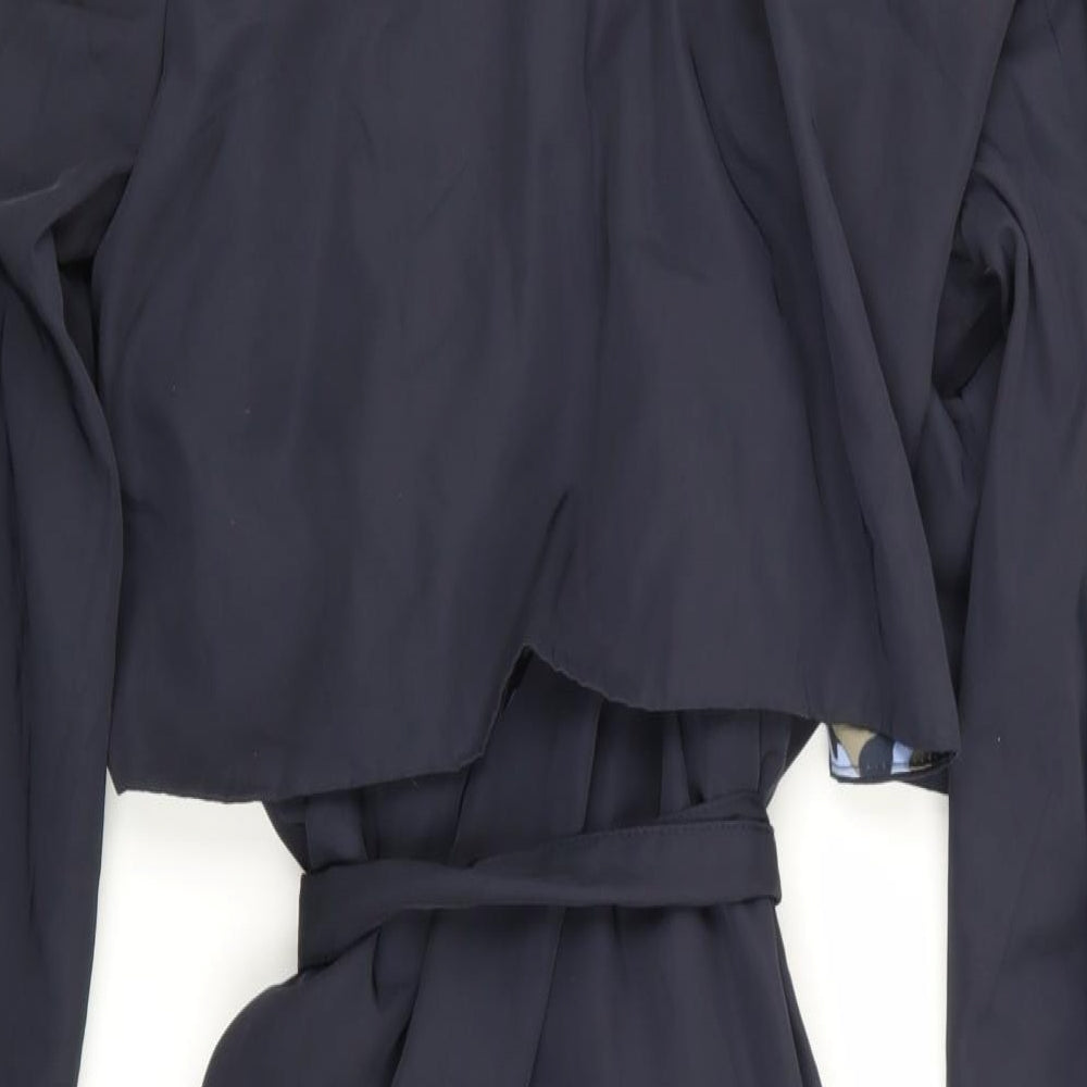 Zara Womens Blue   Trench Coat Coat Size M