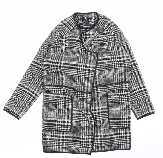 Front view of Primark women’s beige check jacket, size UK 8