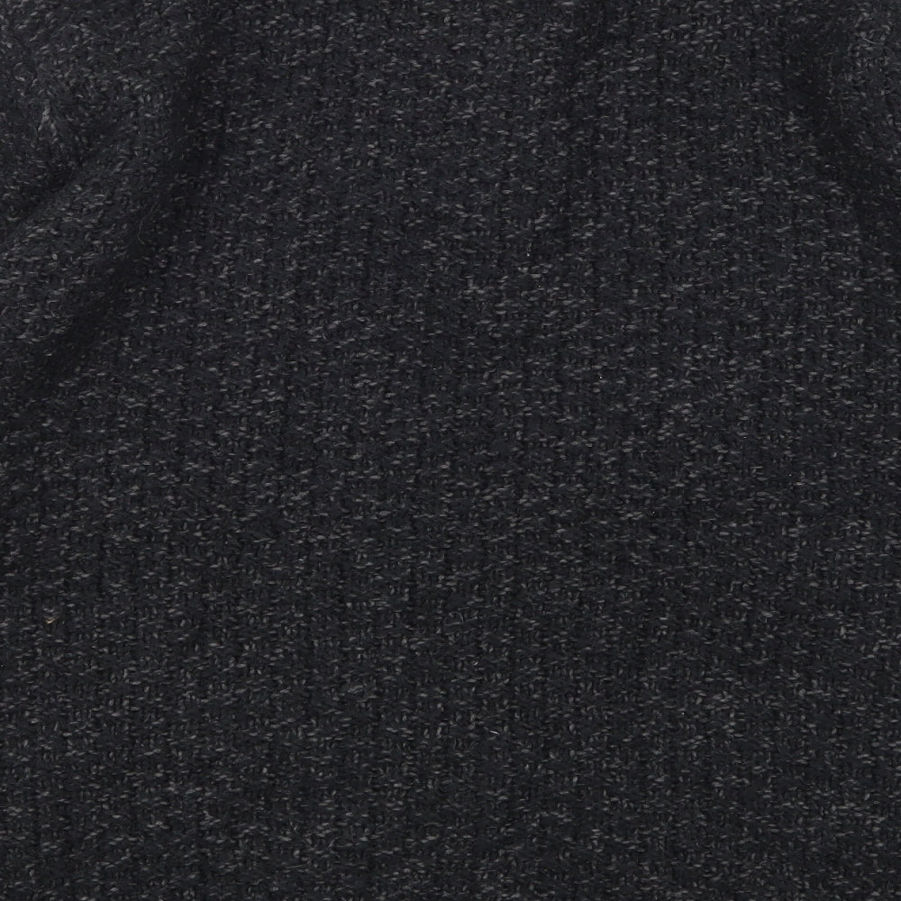 BHS Mens Black   Pullover Sweatshirt Size L  - half zip