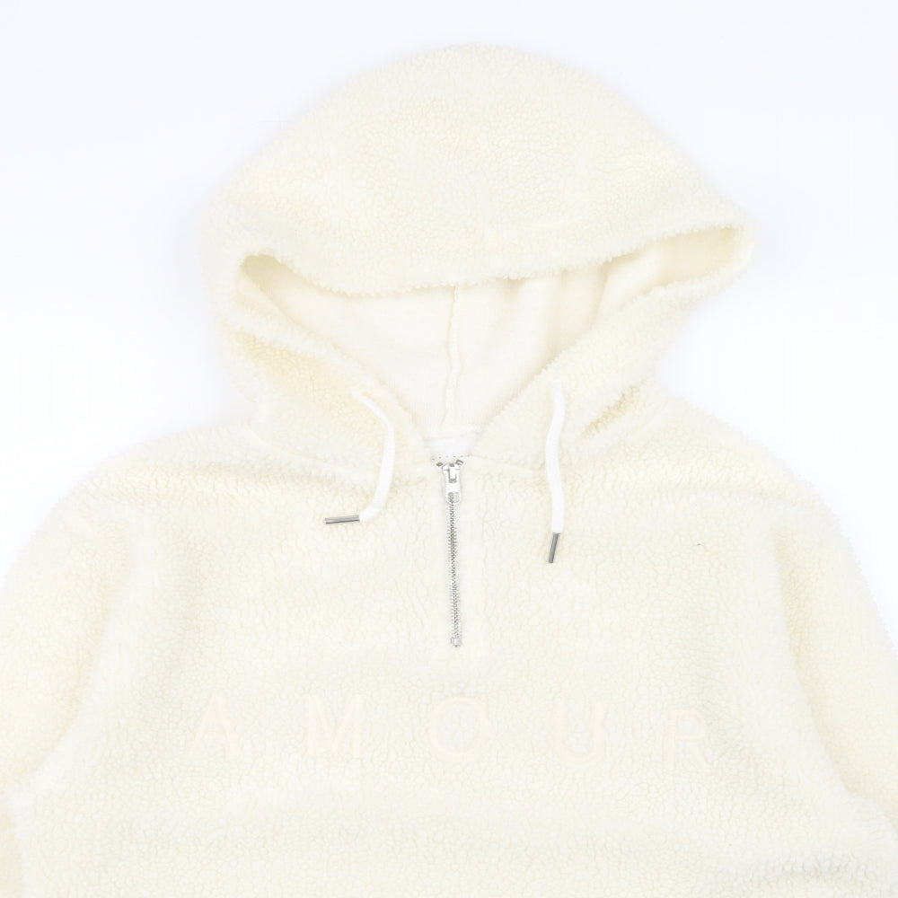 Topshop Womens Ivory   Pullover Hoodie Size 6  - Over Sized