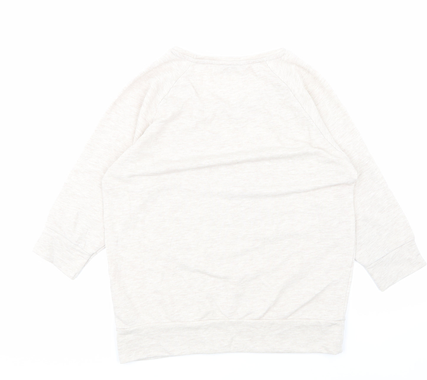 TU Womens Beige Animal Print  Pullover Sweatshirt Size 12