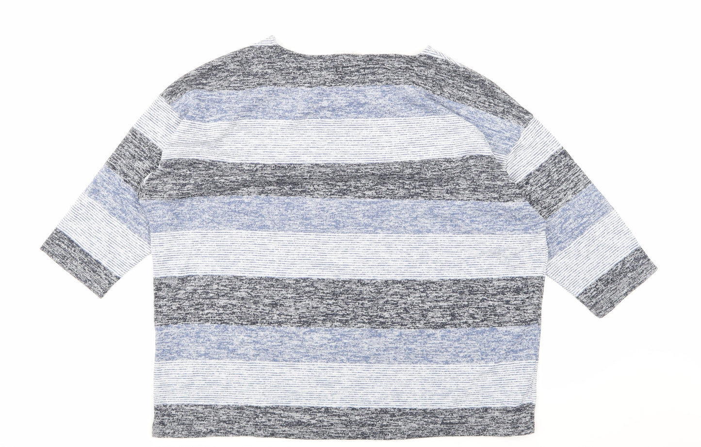 TU Womens Blue Striped  Basic T-Shirt Size 20