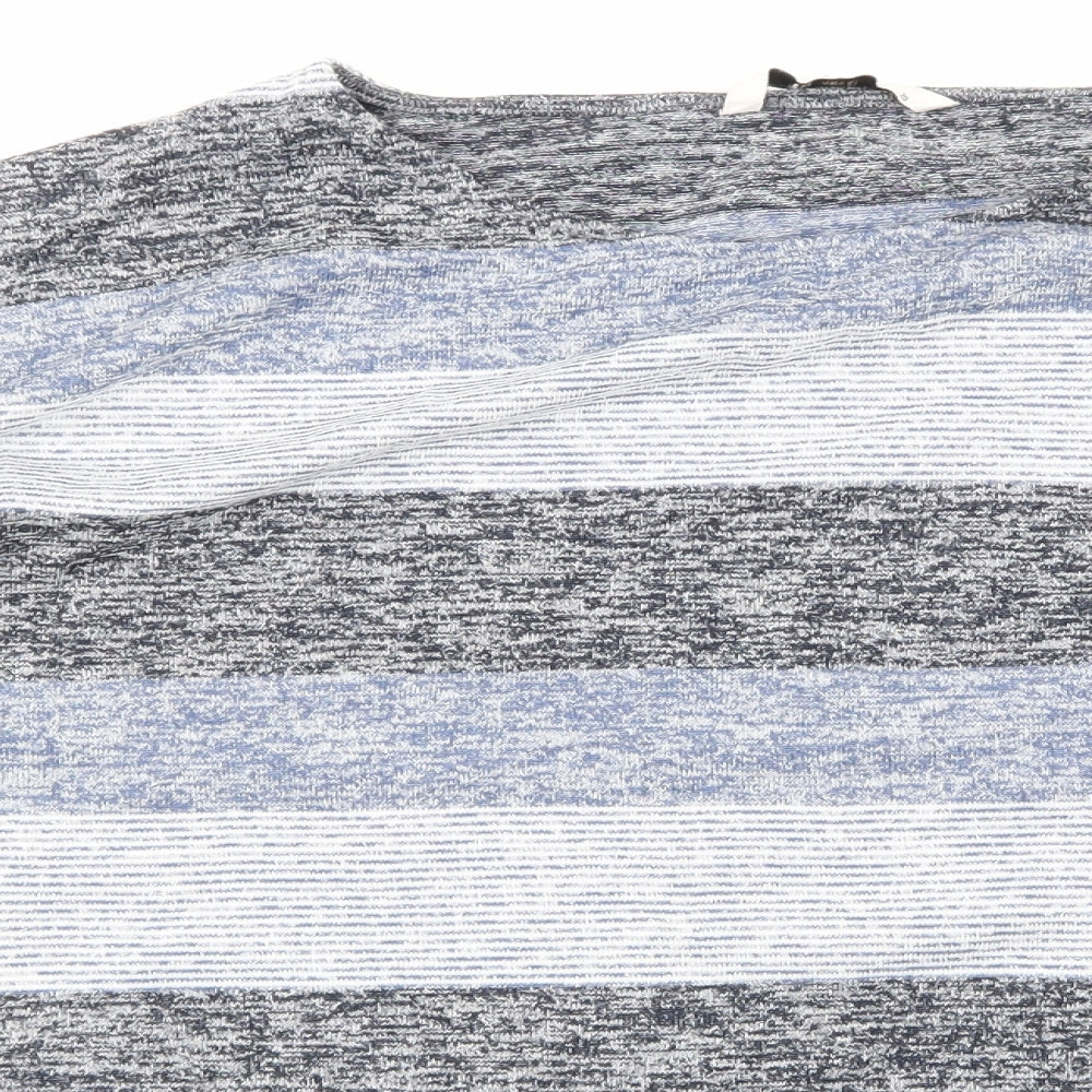 TU Womens Blue Striped  Basic T-Shirt Size 20