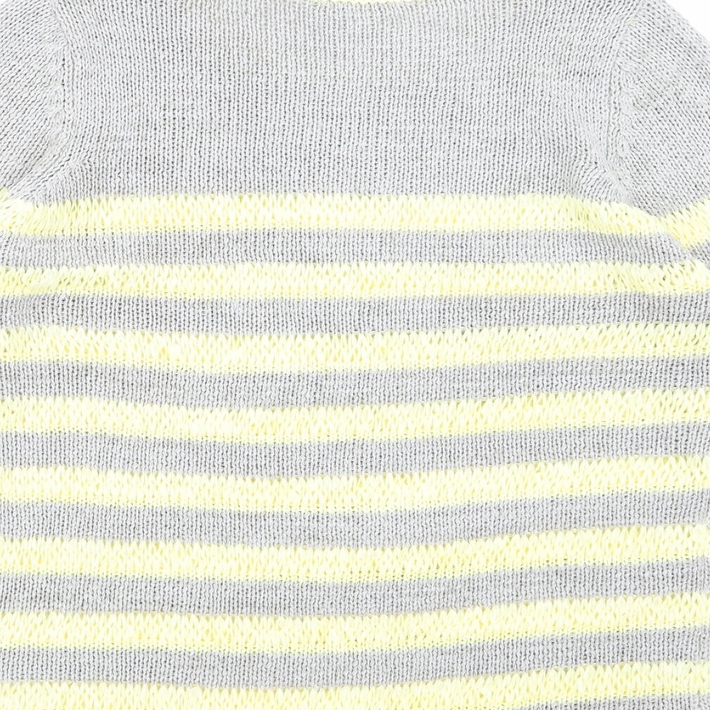 BHS Womens Yellow Striped  Pullover Jumper Size 14