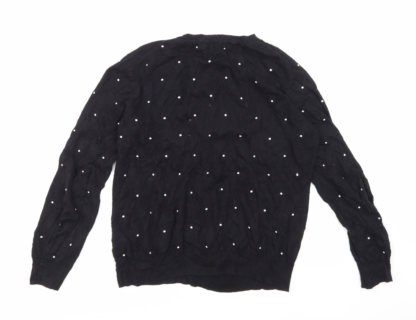 sports creative Womens Black Striped  Basic T-Shirt Size S