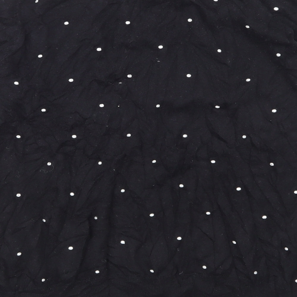 sports creative Womens Black Striped  Basic T-Shirt Size S