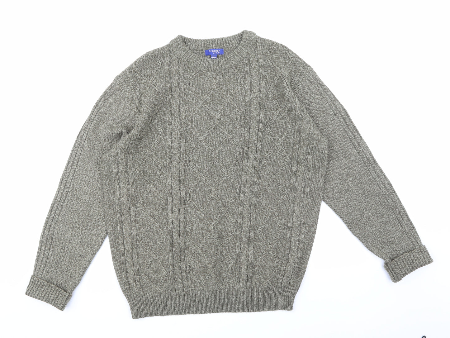 Premier MAN Mens Green   Pullover Jumper Size L