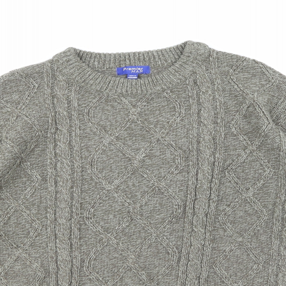 Premier MAN Mens Green   Pullover Jumper Size L