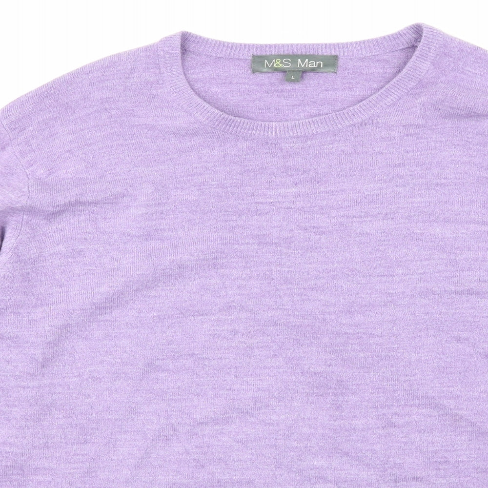Marks and Spencer Womens Purple   Pullover Jumper Size L