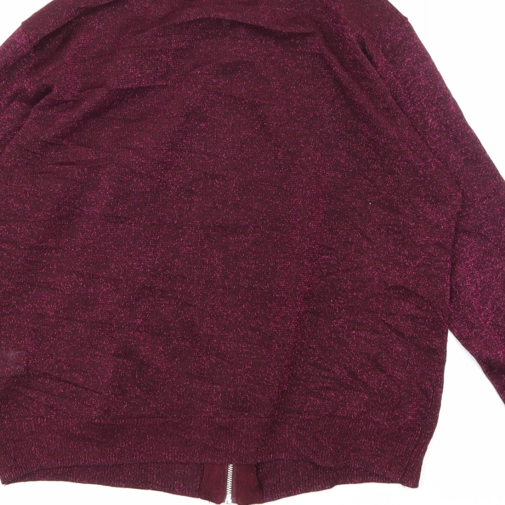 Primark Womens Pink   Bomber Jacket Jacket Size 12  - Sparkly