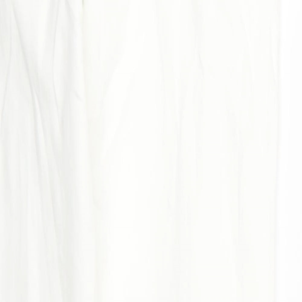 Topshop Womens White   Skinny Jeans Size 28 in L32 in - Ripped distressed Look