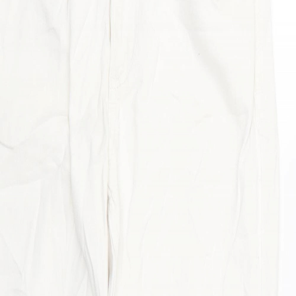 Marks and Spencer Womens White  Denim Straight Jeans Size 8