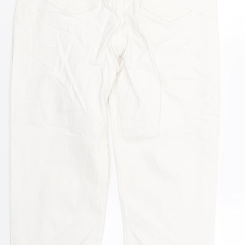 Marks and Spencer Womens White  Denim Straight Jeans Size 8