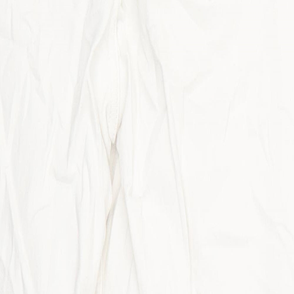 Marks and Spencer Womens White  Denim Straight Jeans Size 8