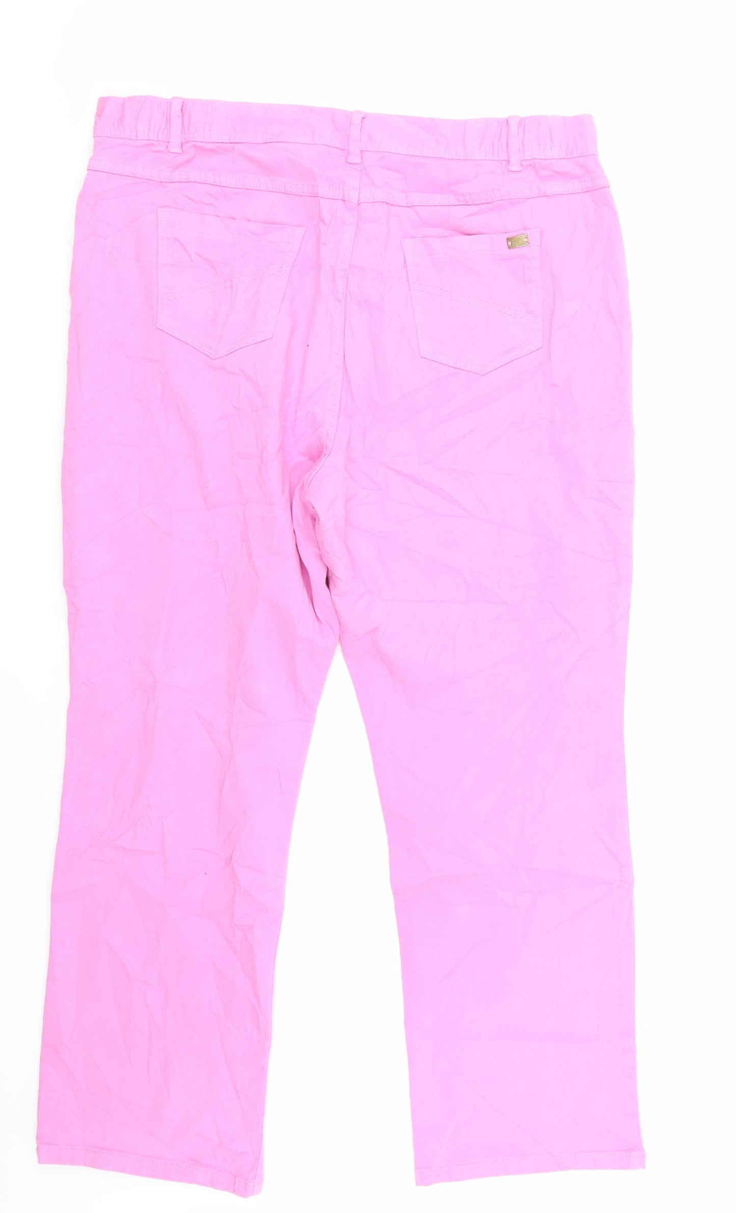 Marks and Spencer Womens Pink   Cropped Jeans Size 16