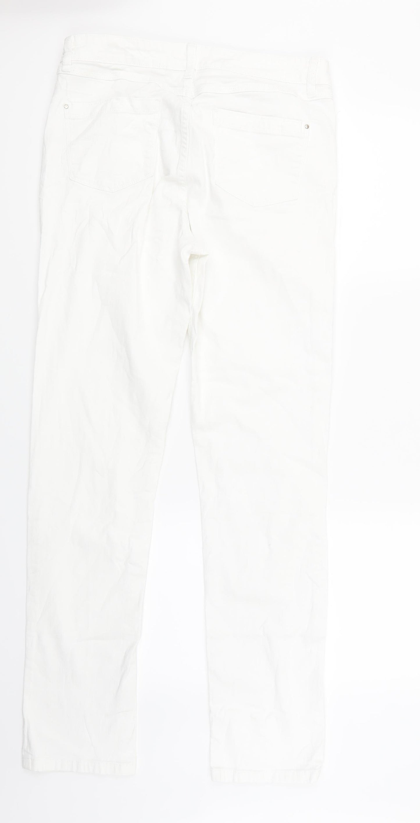 Papaya Womens White  Denim Skinny Jeans Size 14