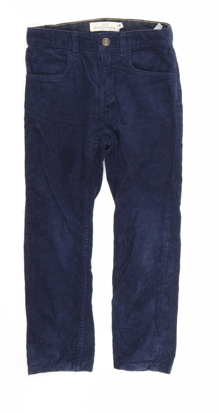 H&M Girls Blue Velvet Skinny Jeans Size 5-6 Years
