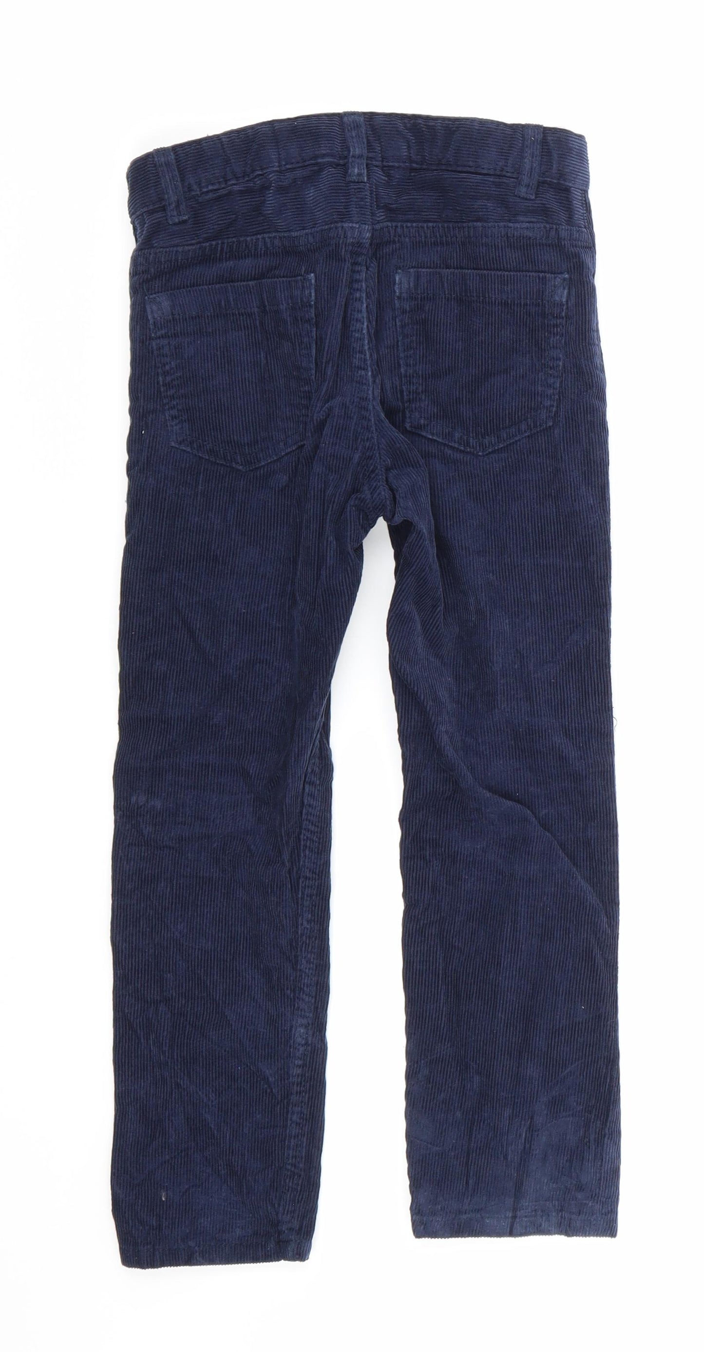 H&M Girls Blue  Velvet Skinny Jeans Size 5-6 Years