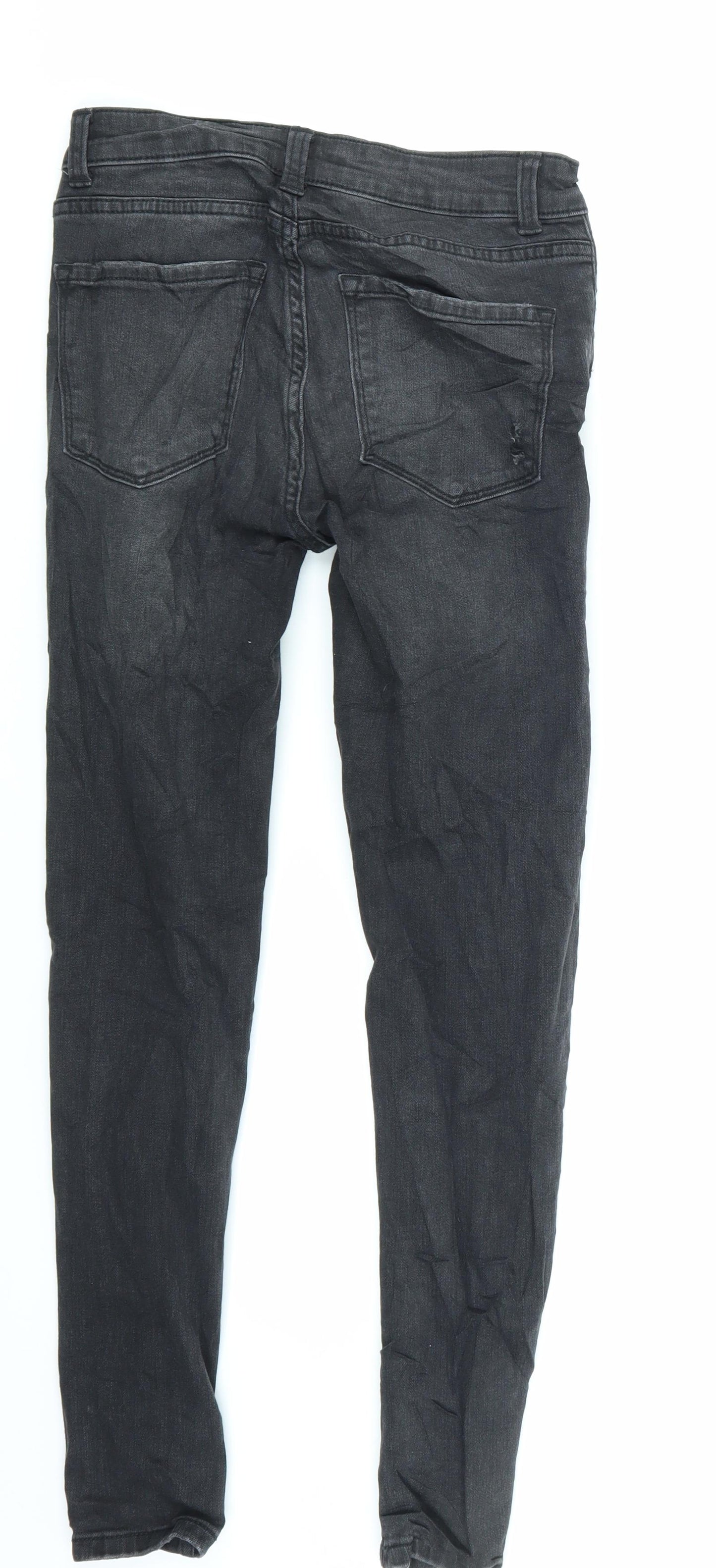 Denim & co Womens Black  Denim Skinny Jeans Size 8  - Ripped distressed Look