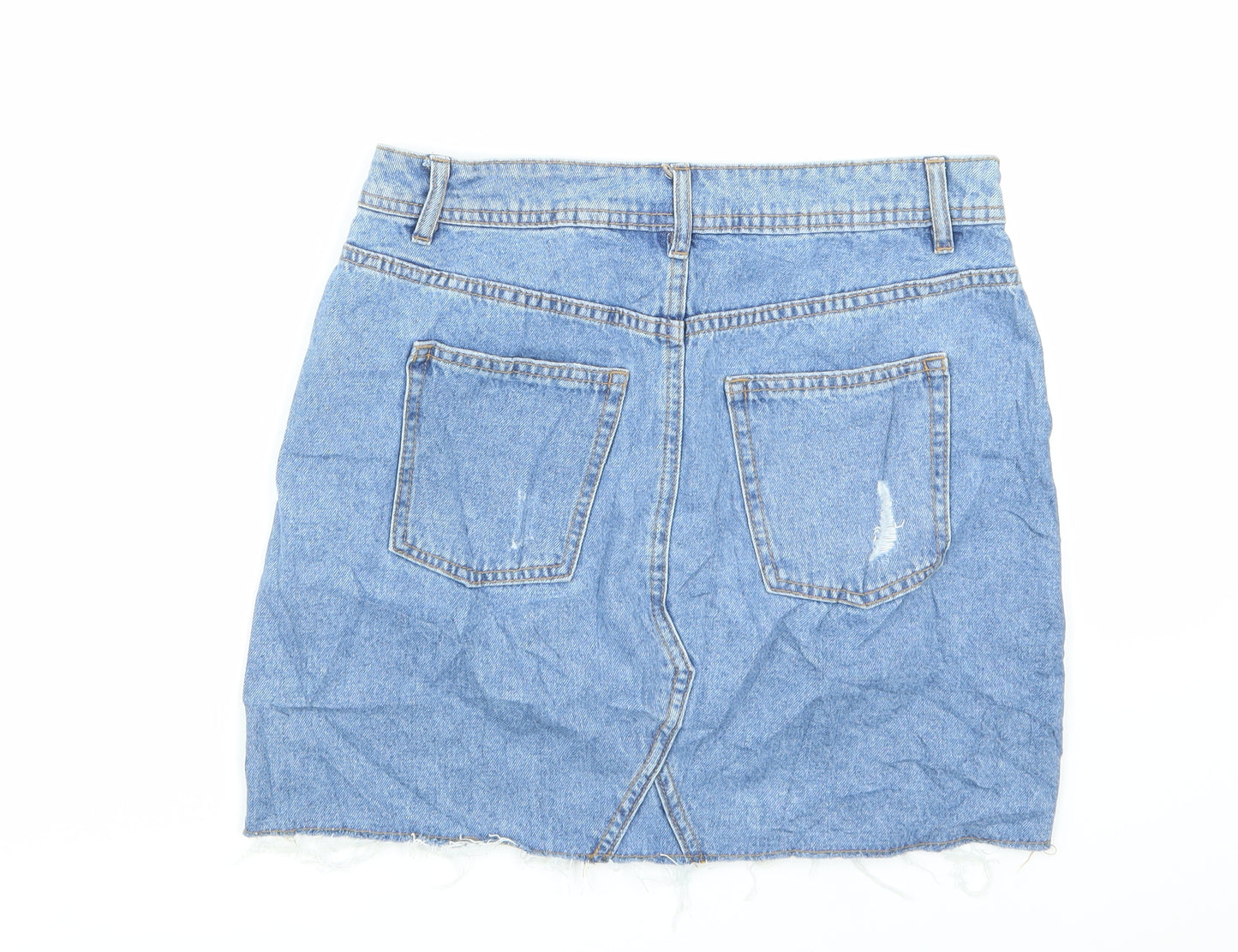 H&M Womens Blue  Denim Mini Skirt Size 6