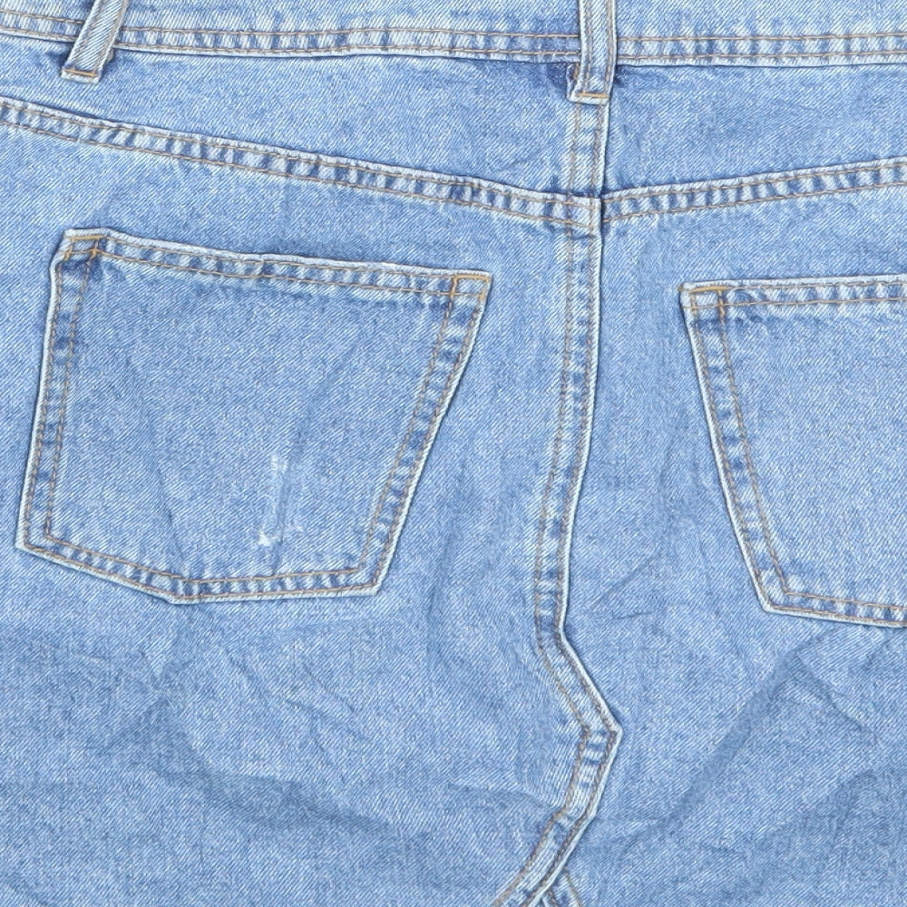 H&M Womens Blue  Denim Mini Skirt Size 6