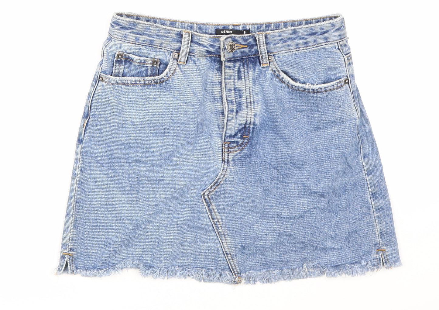 GLASSONS Womens Blue  Denim Mini Skirt Size 8