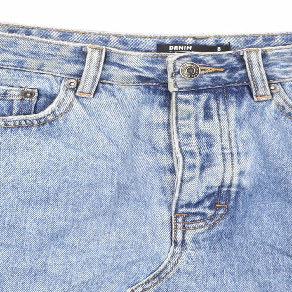 GLASSONS Womens Blue  Denim Mini Skirt Size 8