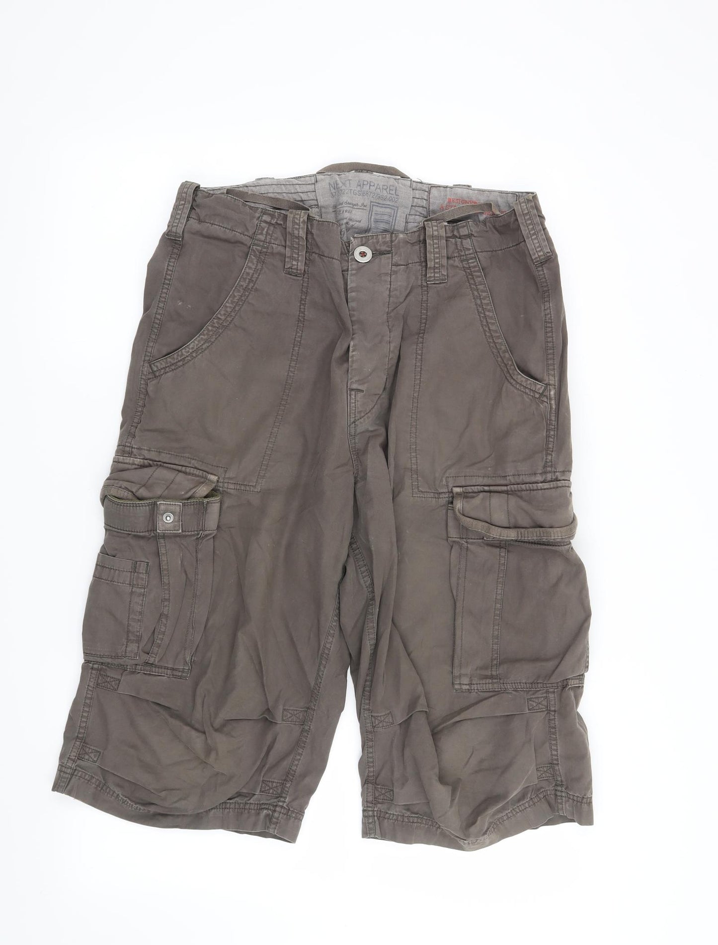NEXT Mens Brown   Cargo Shorts Size 32 in