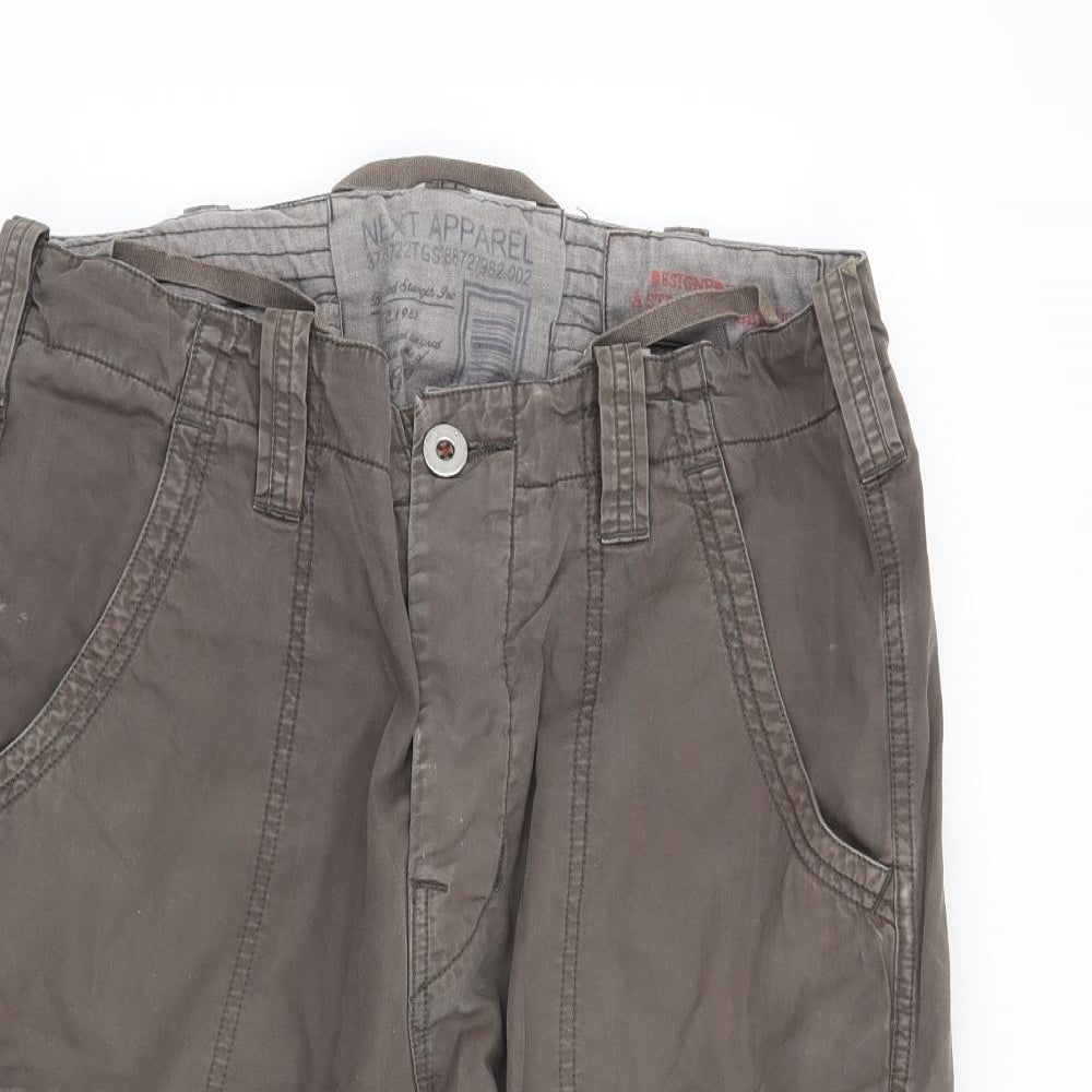 NEXT Mens Brown   Cargo Shorts Size 32 in