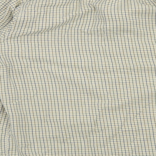 Preworn Mens Yellow Check   Button-Up Size 16