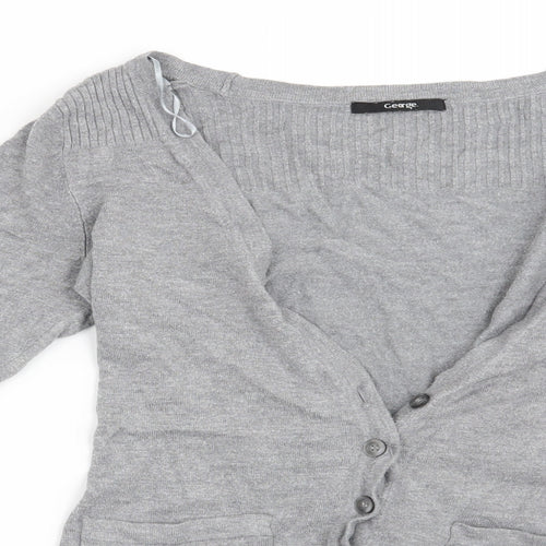 George Womens Grey   Cardigan Jumper Size 8