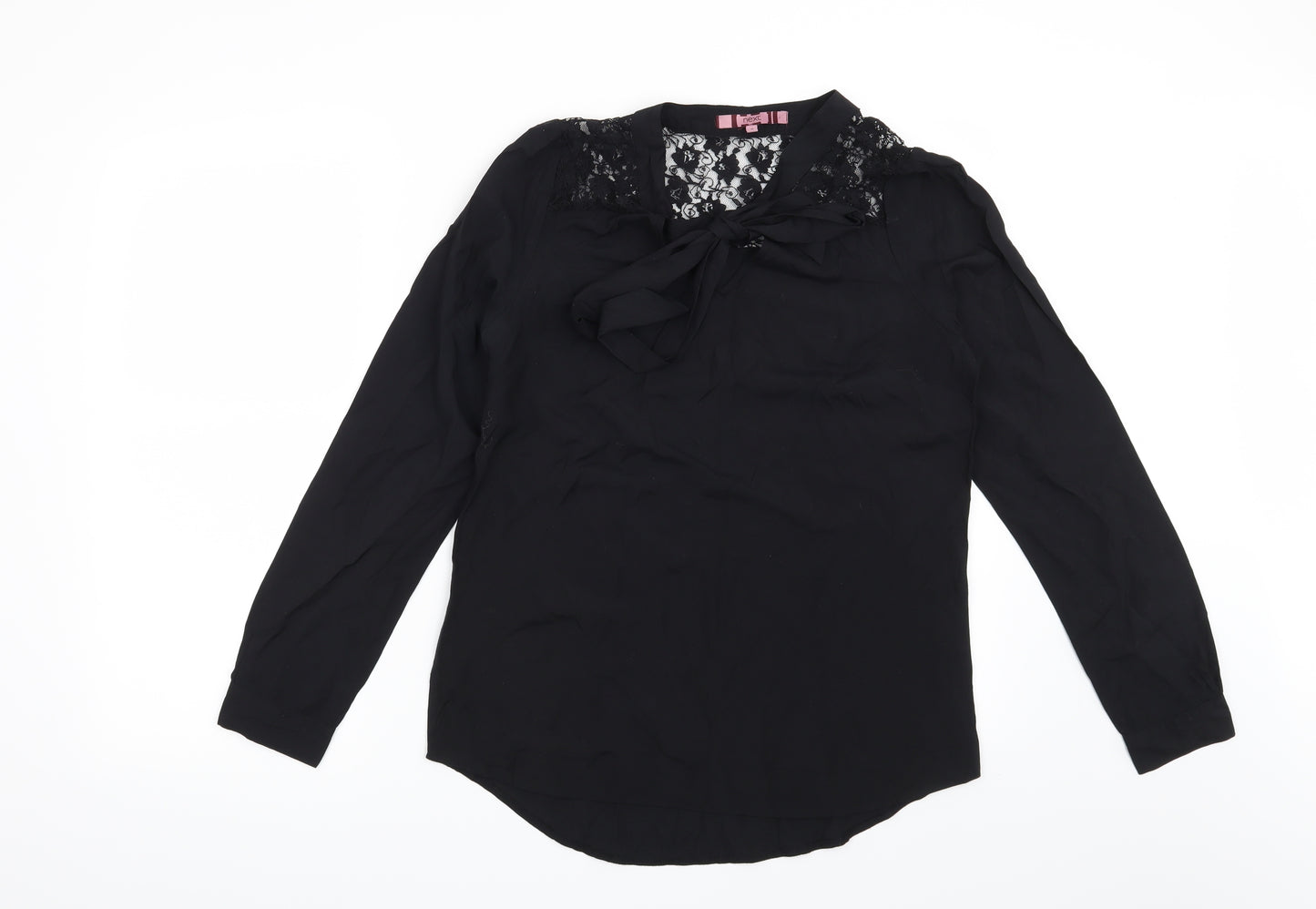 NEXT Womens Black Floral  Basic Blouse Size 10