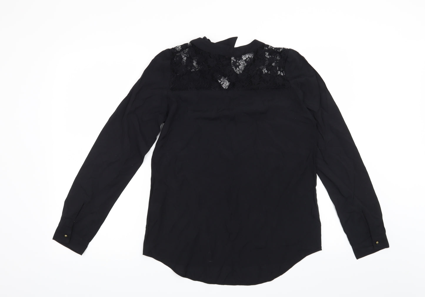 NEXT Womens Black Floral  Basic Blouse Size 10
