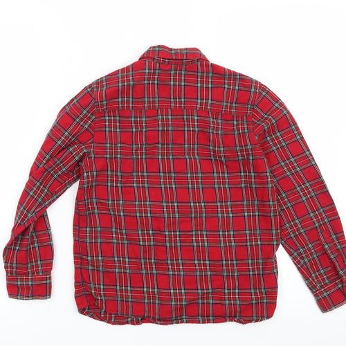 NEXT Boys Red Check  Basic Button-Up Size 8 Years