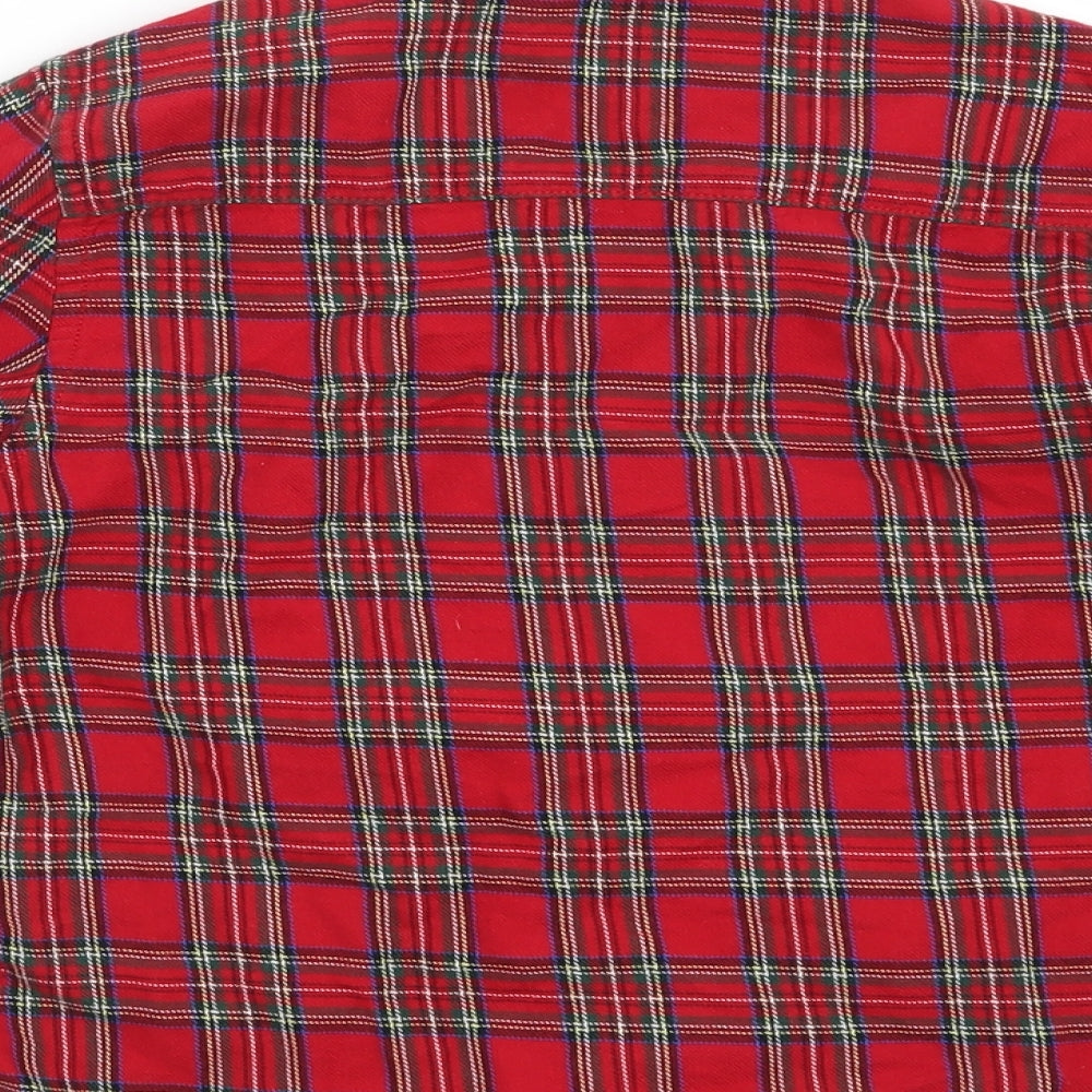 NEXT Boys Red Check  Basic Button-Up Size 8 Years
