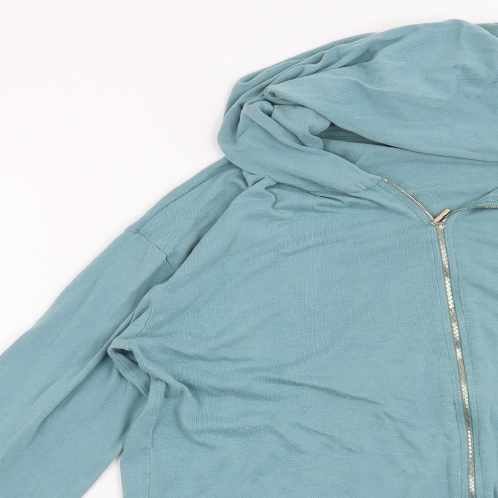 Massimo Dutti Womens Green   Full Zip Hoodie Size M