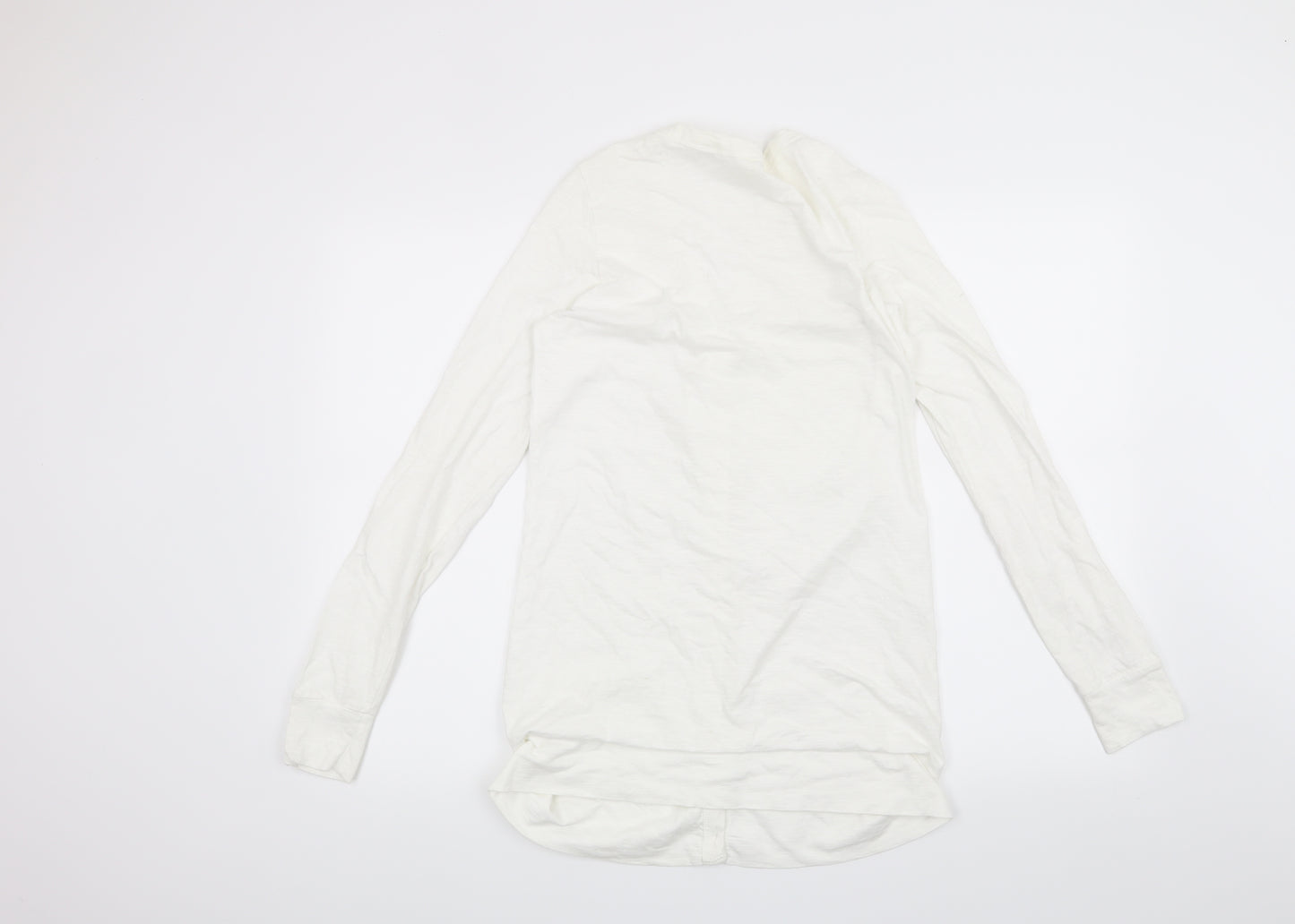 Preworn Womens White   Cardigan Sweatshirt Size M