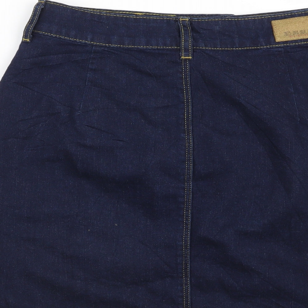 Zara Womens Blue   Mini Skirt Size M