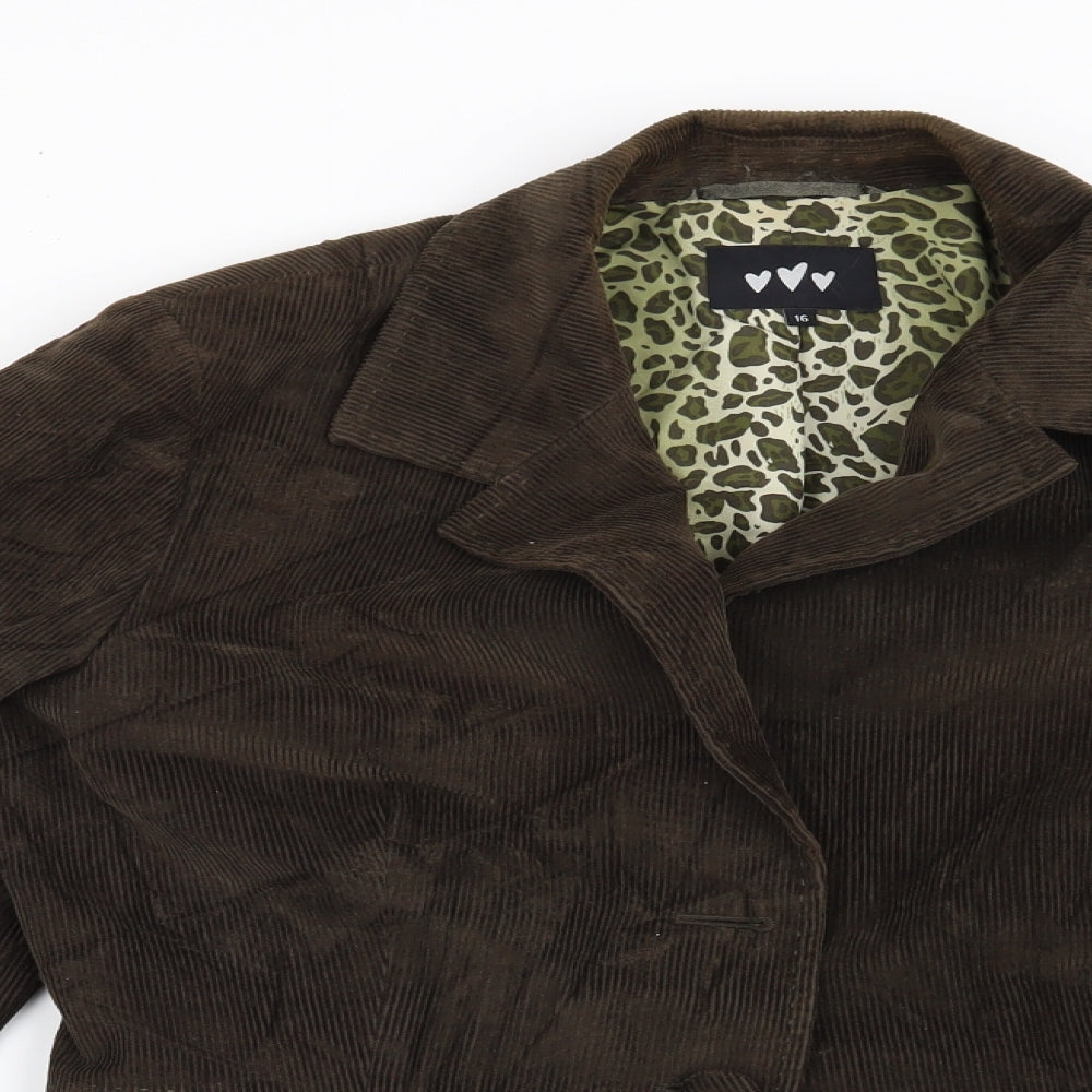 Per Una Womens Brown   Jacket Blazer Size 16