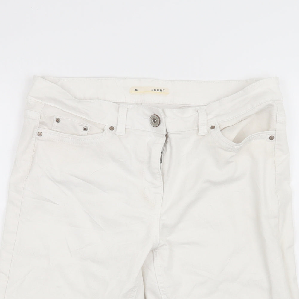 Nutmeg Womens White   Cut-Off Shorts Size 10