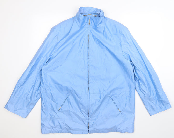 DELMOD Womens Blue   Rain Coat Jacket Size 16